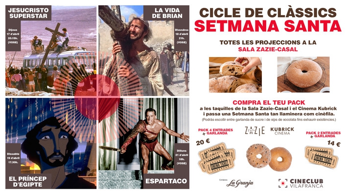 Cineclub Vilafranca celebra la Setmana Santa amb un cicle de clàssics “de passió”